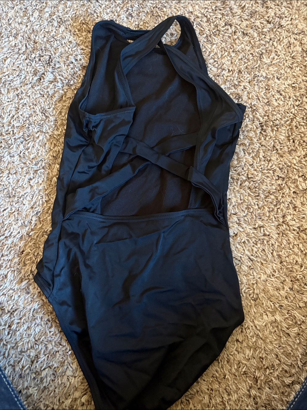 Kids black dance leotard